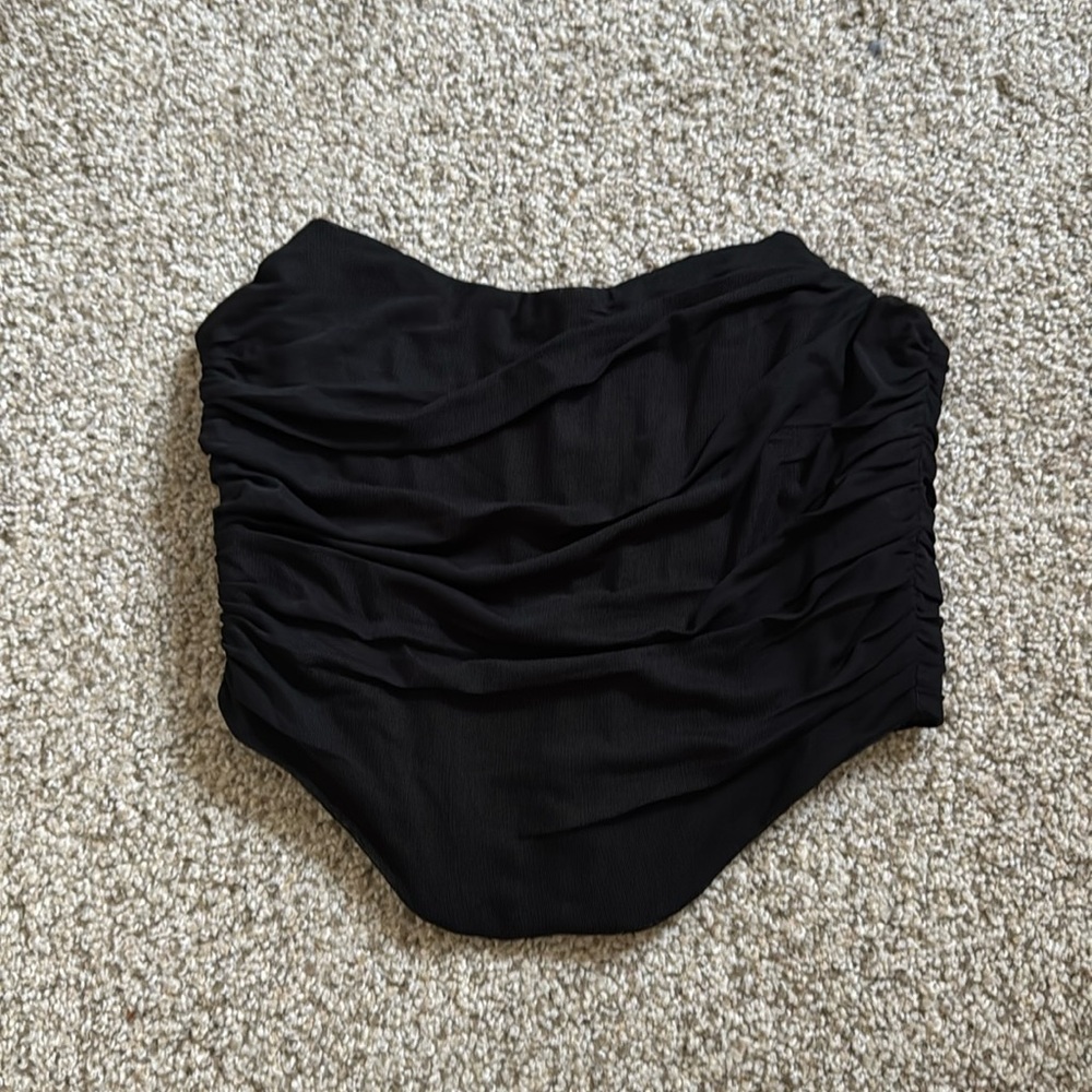 Black Zip Up Tube Top